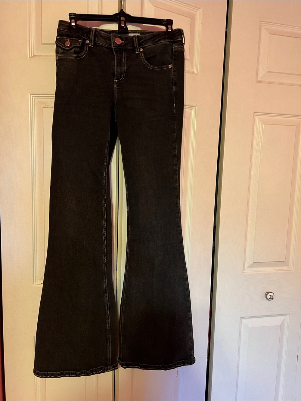 Garage Denim Women’s Light Black Flared Jeans Size 5 Street Wear